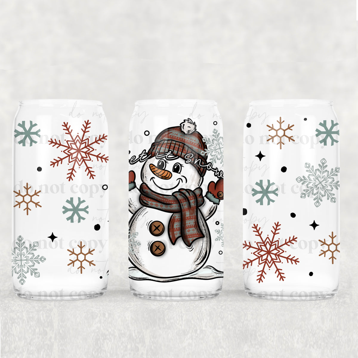 7970 let it snow snowman (CSC) UV DTF WRAP