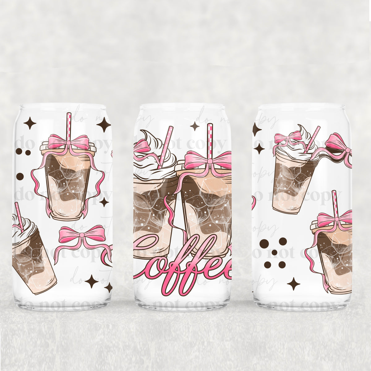Coffee coquette lattes (CSC) UV DTF WRAP