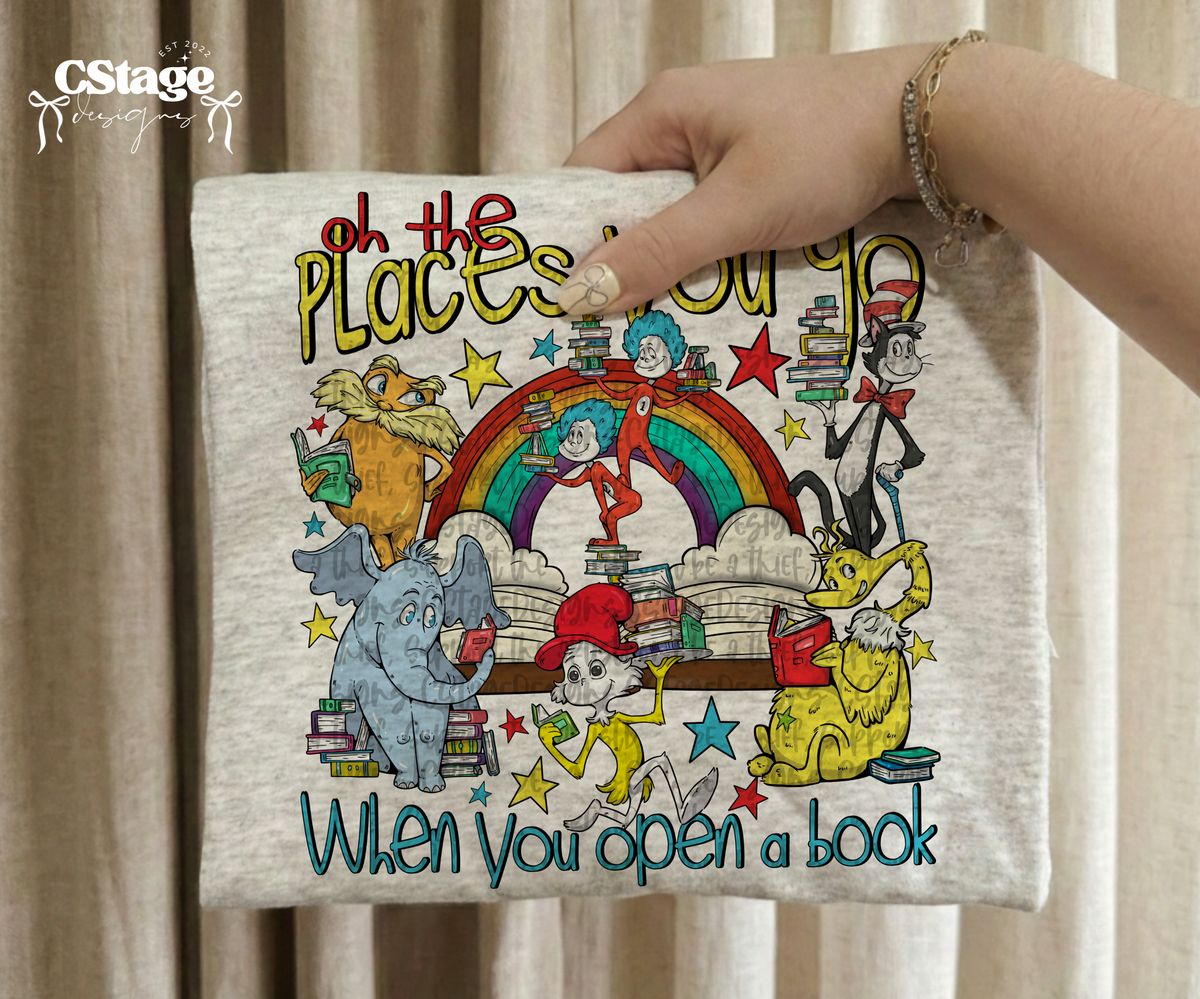 Oh the places you'll go rainbow (Cstage) DTF Transfer