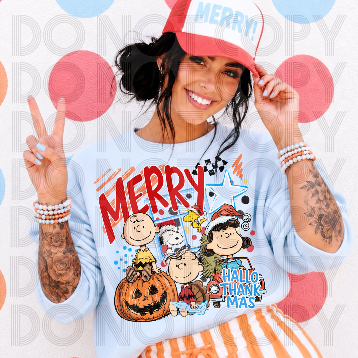 Merry hallothanksmas CB and friends (Renewed) DTF Transfer