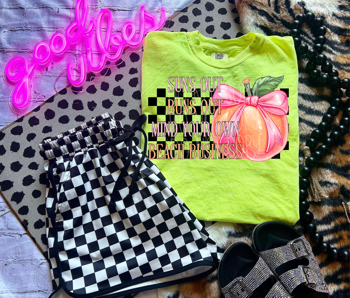 Suns out buns out mind your own beach business  (VIRGO) 34698 DTF transfer