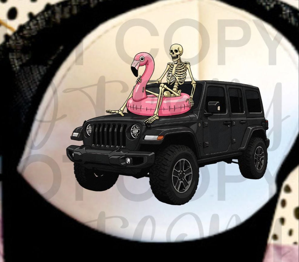 Black Jeep no palm trees (Starlight) 101787 DTF transfer