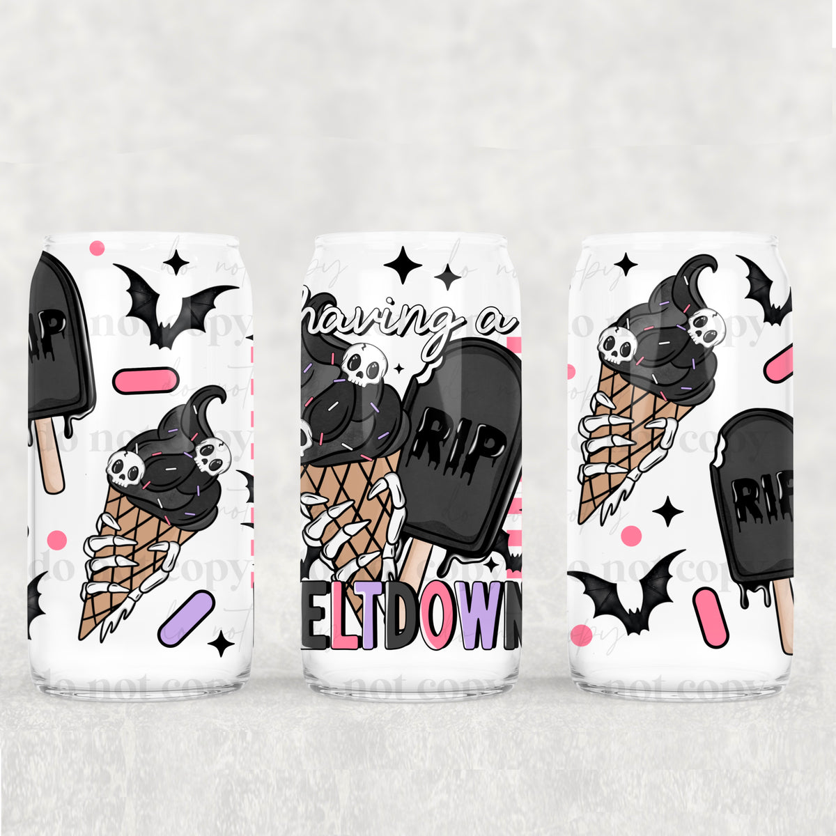 having a meltdown black ice cream 8202 (CSC) UV DTF WRAP