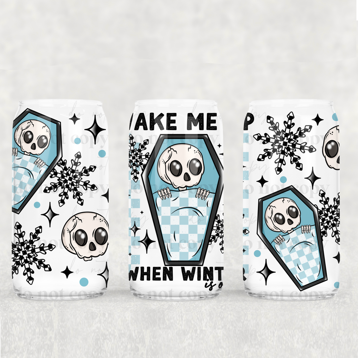 8213 wake me up black (CSC) UV DTF WRAP