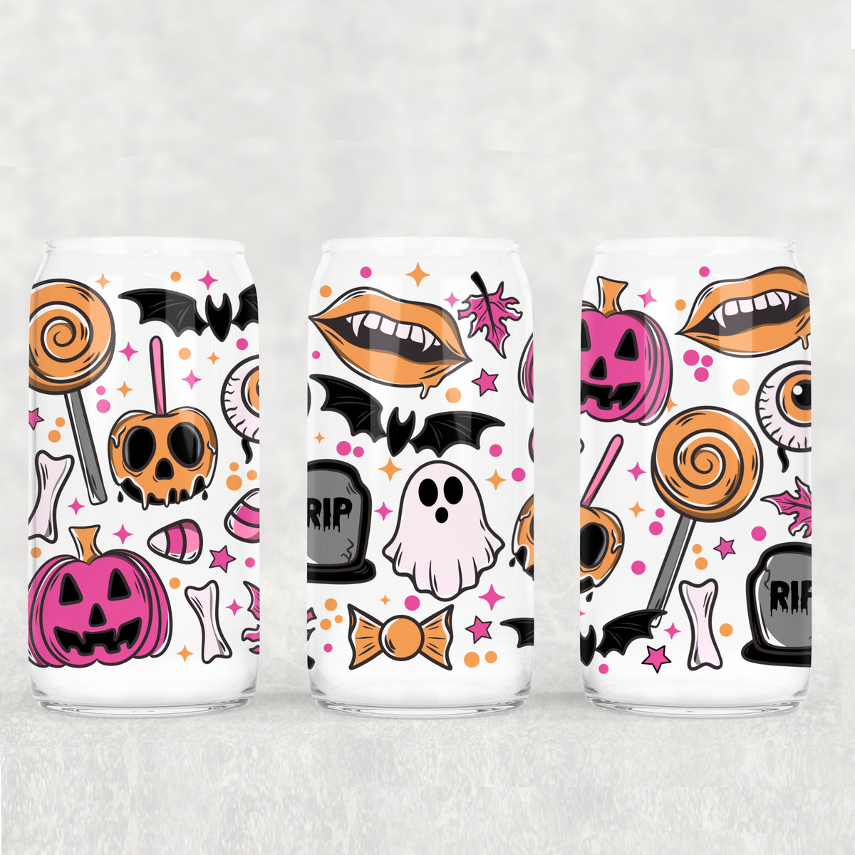 8258 orange halloween things (CSC) UV DTF WRAP