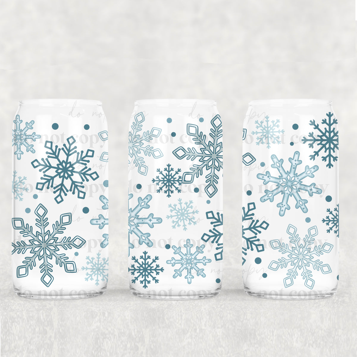 8278 snowflakes (CSC) UV DTF WRAP