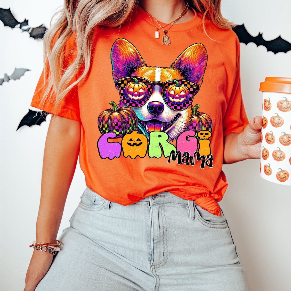 Corgi Mama Halloween (Virgo) 109220 DTF transfer