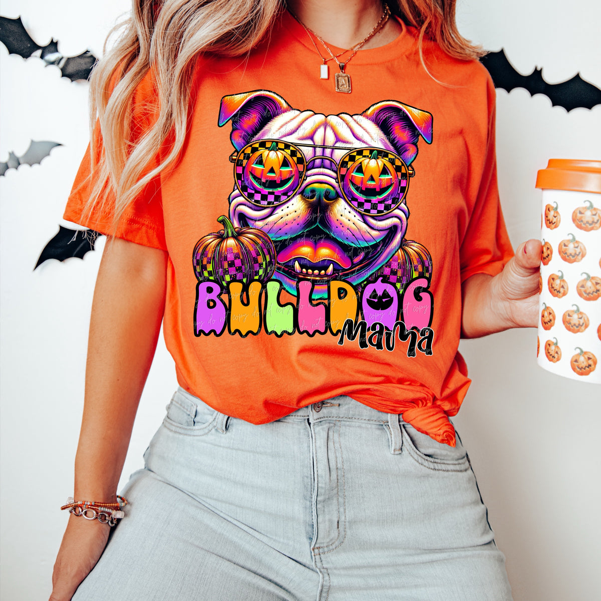 Bulldog Mama Halloween (Virgo) 109219 DTF transfer