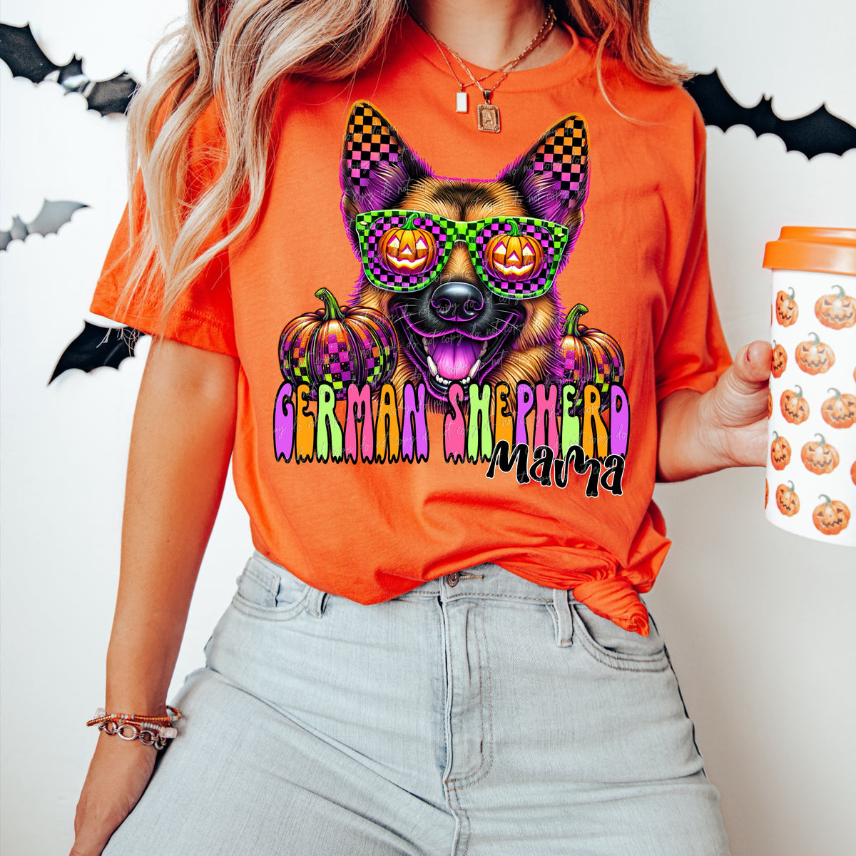 German Shepherd Mama Halloween (Virgo) 109224 DTF transfer