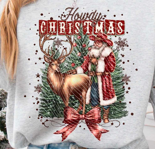 Howdy Christmas (FRONT ONLY) AG 7013 DTF Transfer