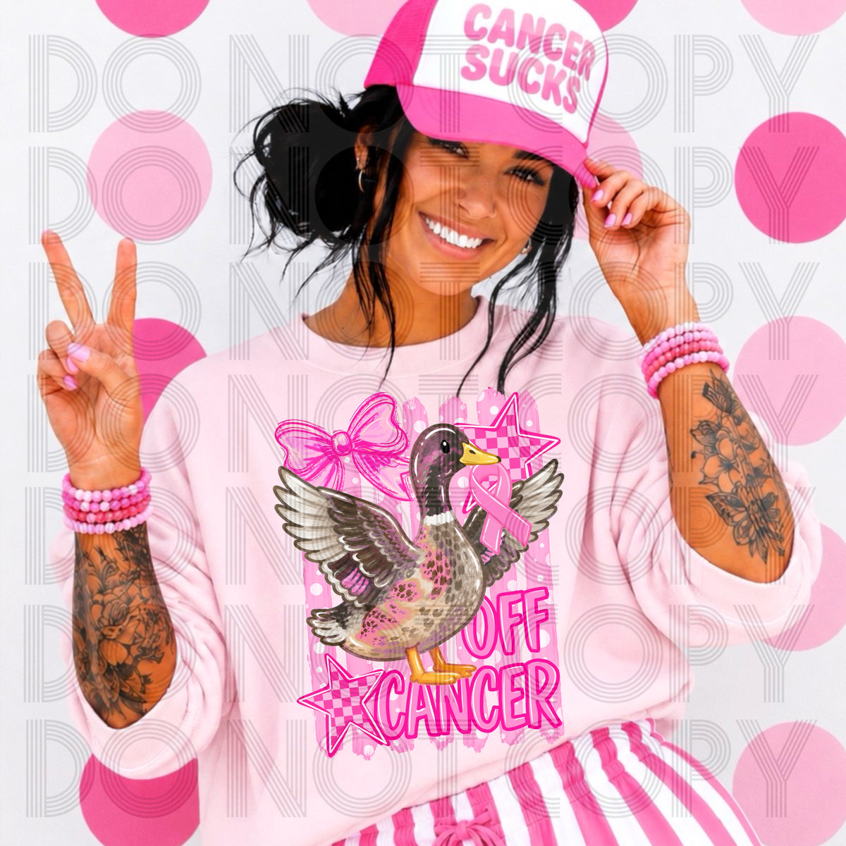Duck off cancer (Renewed) DTF Transfer