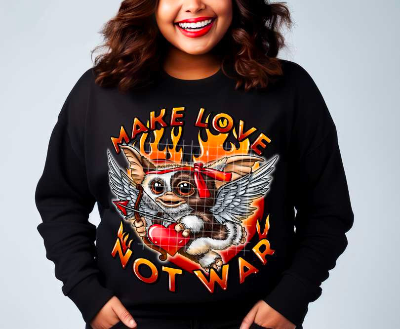 Make Love Not War (Gravitee) 7043 DTF Transfer