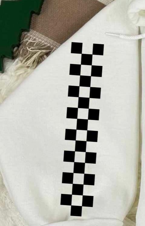Checkered *SLEEVE ONLY/BLACK*  (LUMI) 72071 DTF Transfer