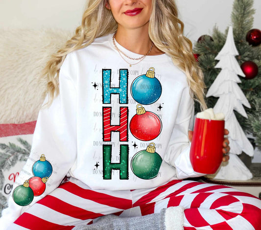 HO HO HO *FRONT ONLY*  (Linda) 72106 DTF Transfer