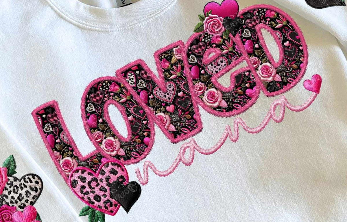 Loved Nana *FRONT ONLY* (TDD) 72154 DTF Transfer