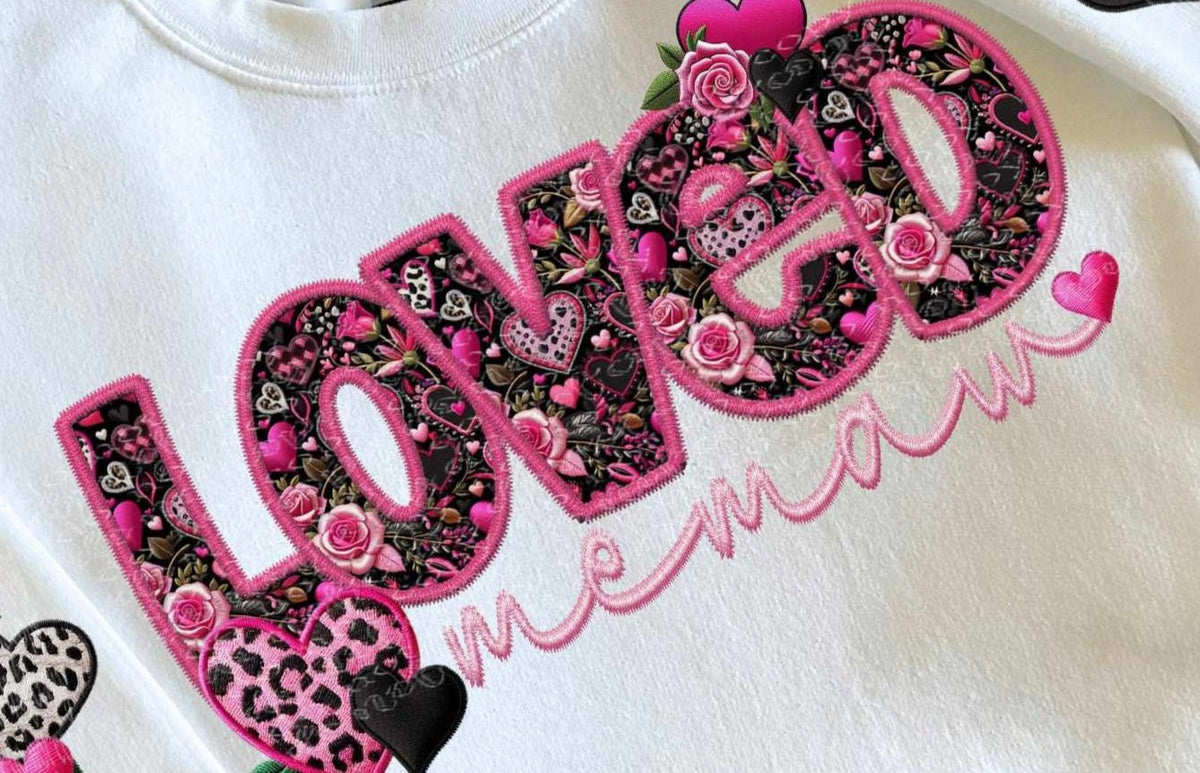 Loved Memaw  *FRONT ONLY* (TDD) 72158 DTF Transfer