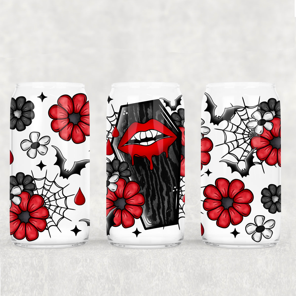 8613 red lips on coffin (CSC) UV DTF WRAP