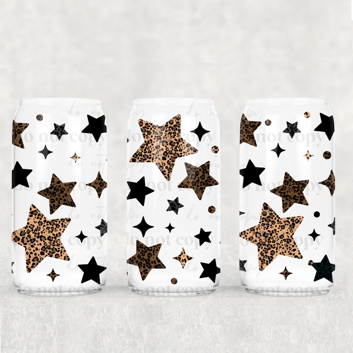 8654 cheetah stars (CSC) UV DTF WRAP
