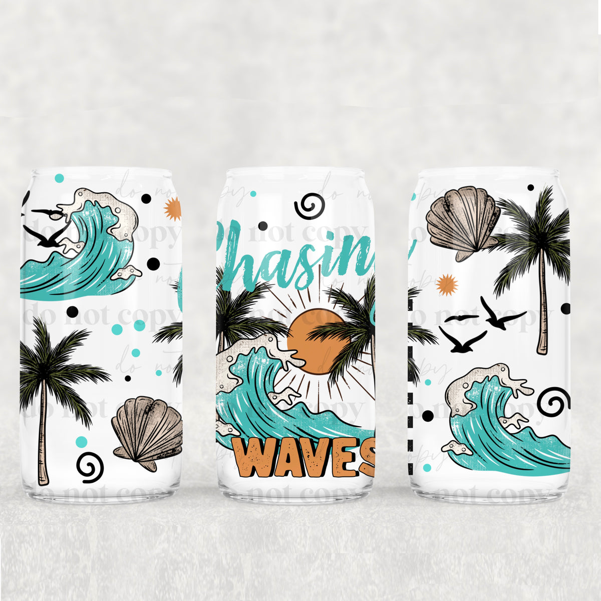 chasing waves 8665 (CSC) UV DTF WRAP