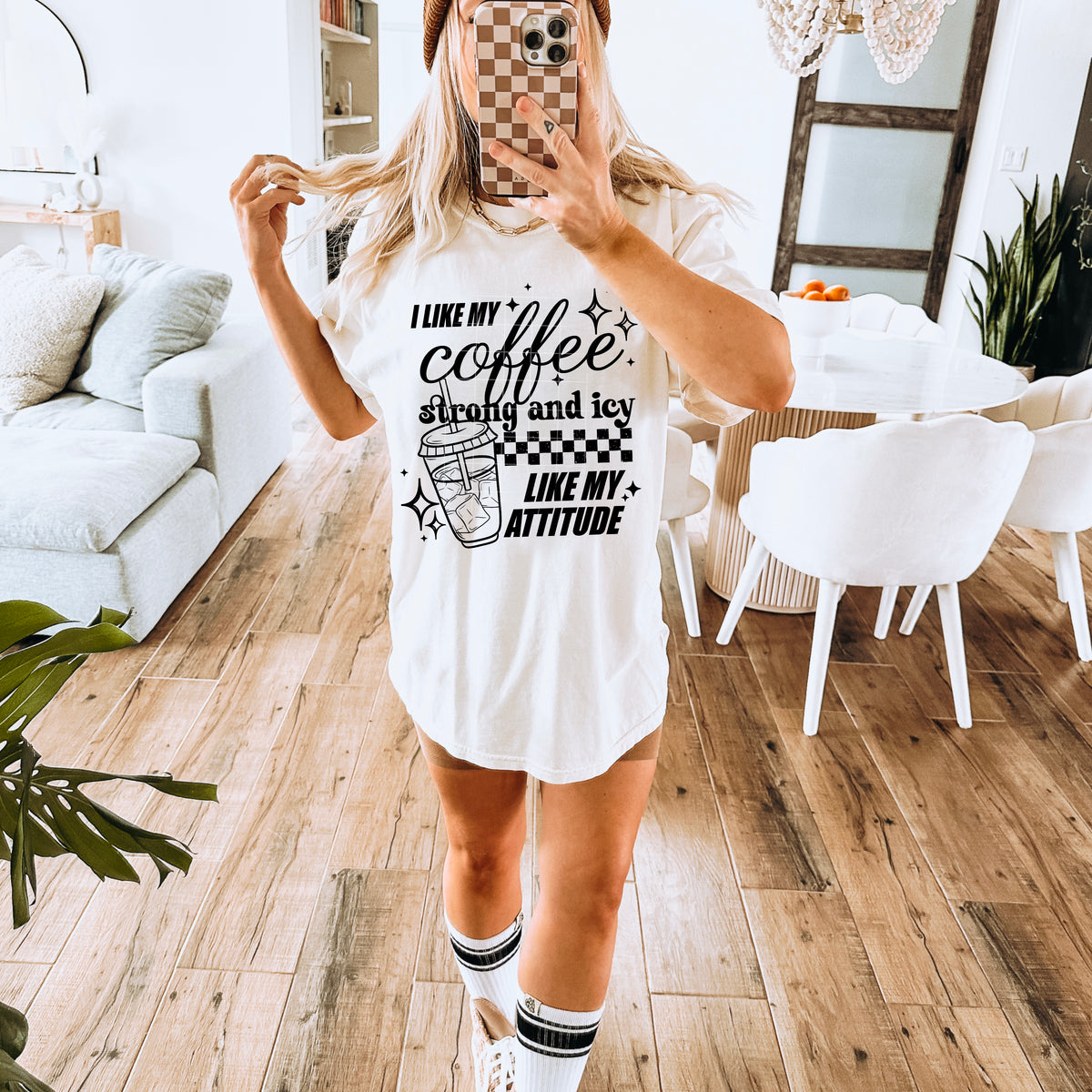 I like my coffee strong and icy black font (CSC) 99152 DTF transfer