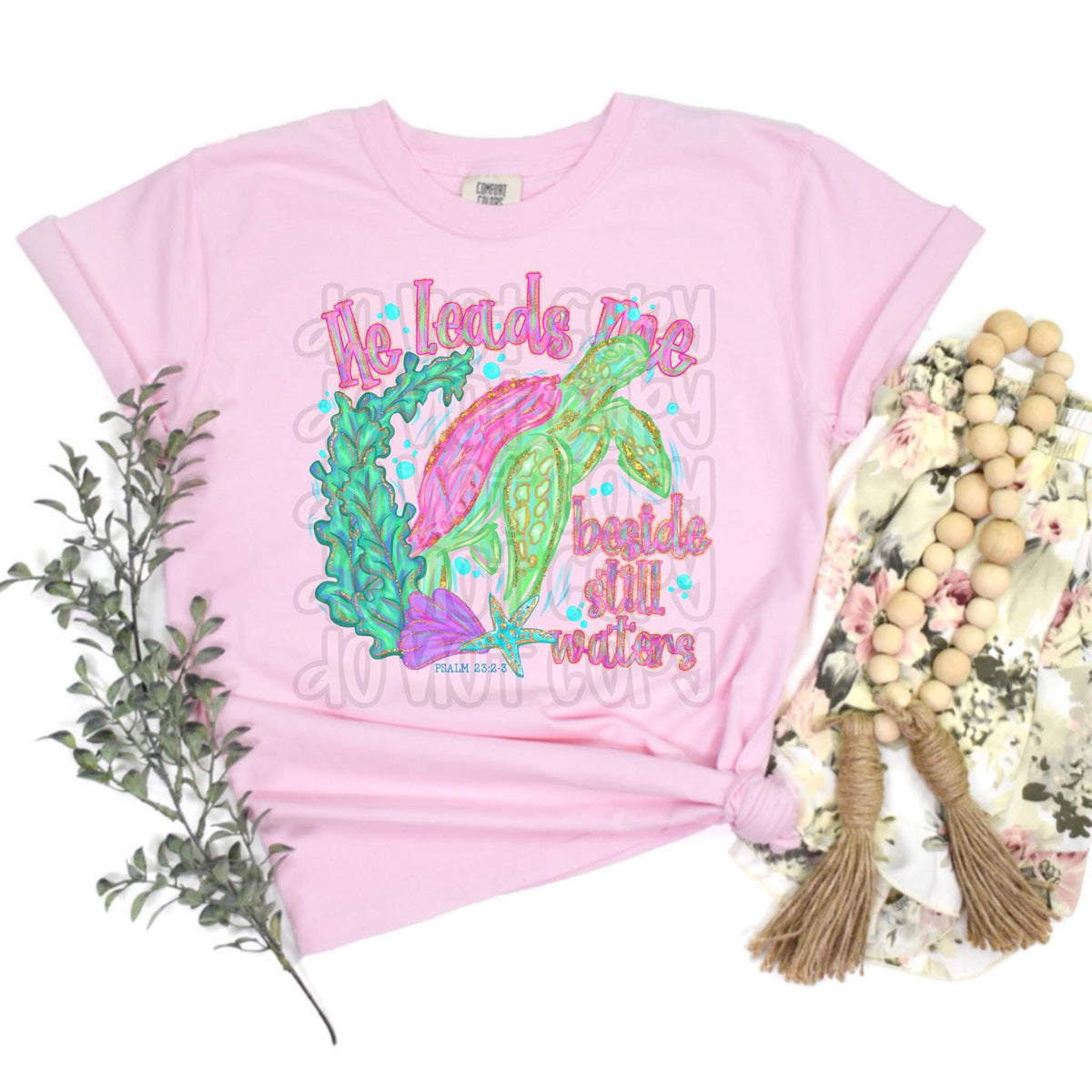 He leads me beside still waters (SSD) 106853 DTF transfer