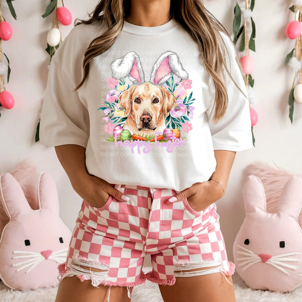 Happy Easter Golder Retriever (SCG) DTF transfer