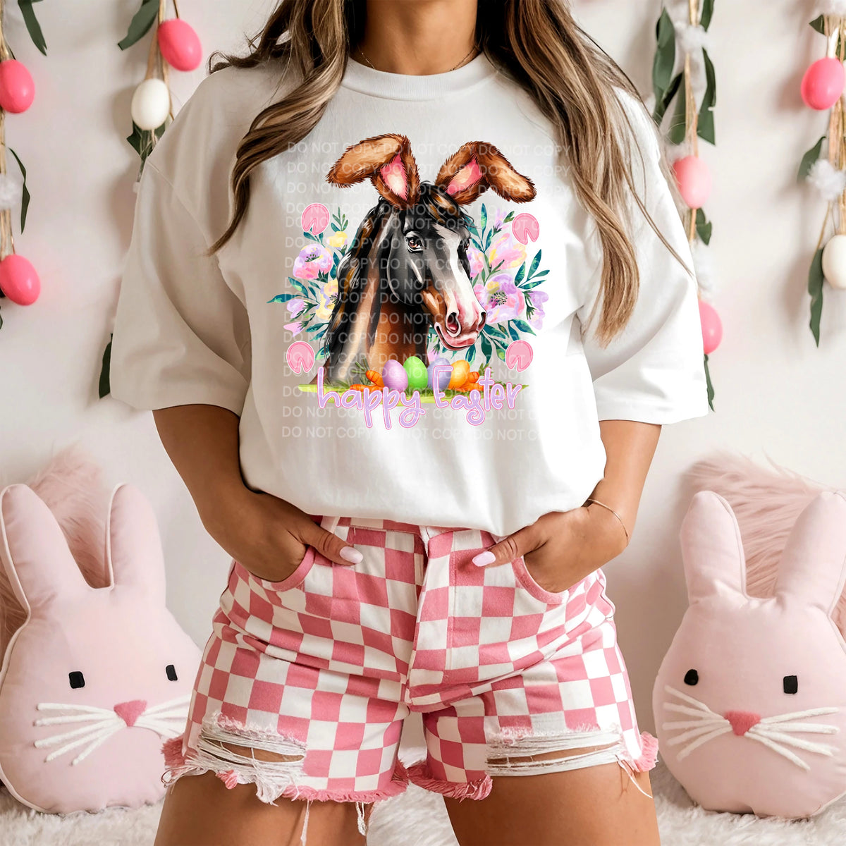 Happy Easter Mixed Horse (SCG) DTF transfer