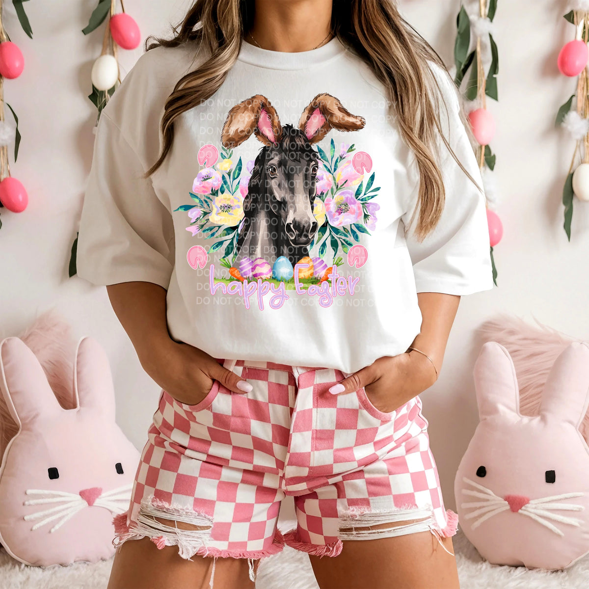 Happy Easter Black Horse (SCG) DTF transfer