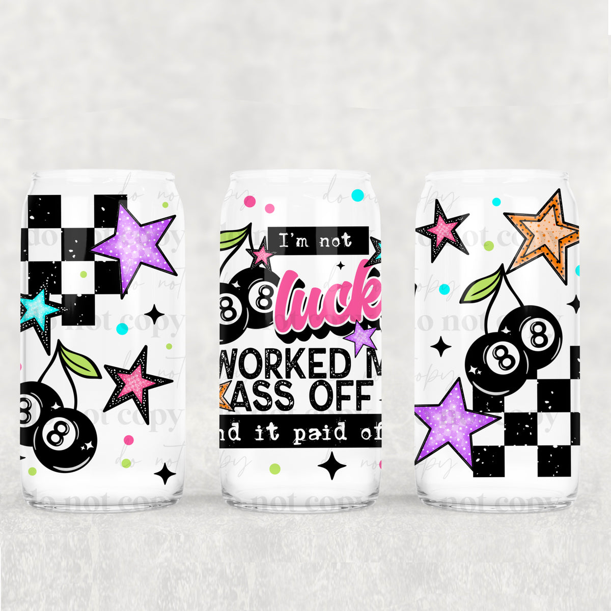 8852 I'm not lucky (CSC) UV DTF WRAP