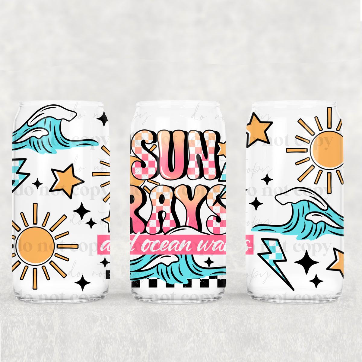 8873 sunrays and ocean days (CSC) UV DTF WRAP
