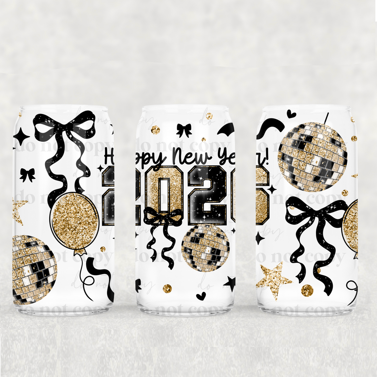8888 happy new year 2026 (CSC) UV DTF WRAP