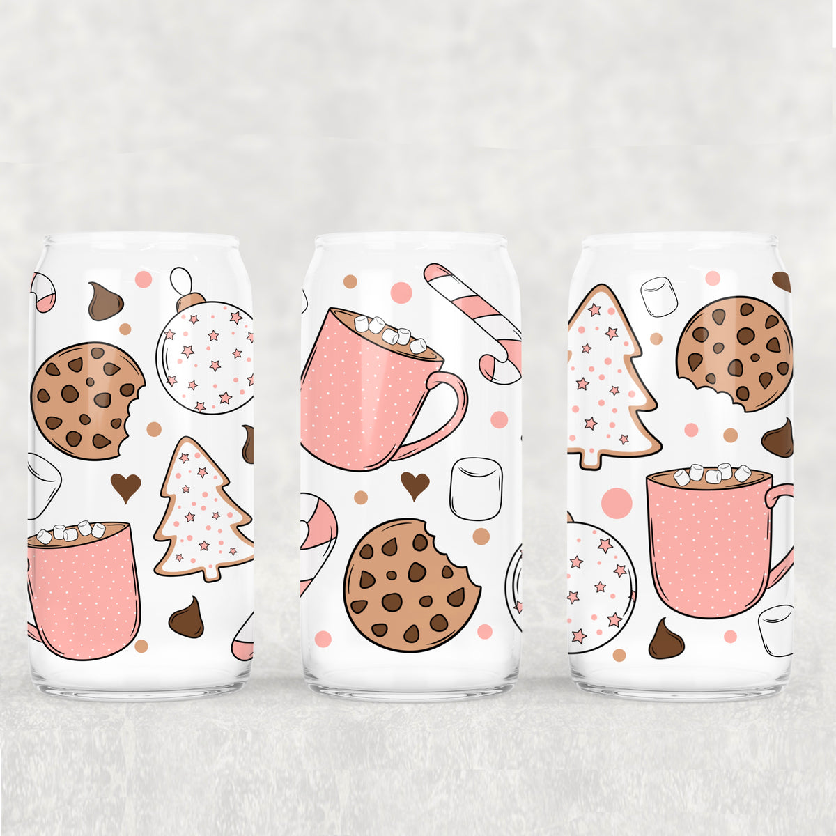 8926 pink mugs and cookies (CSC) UV DTF WRAP