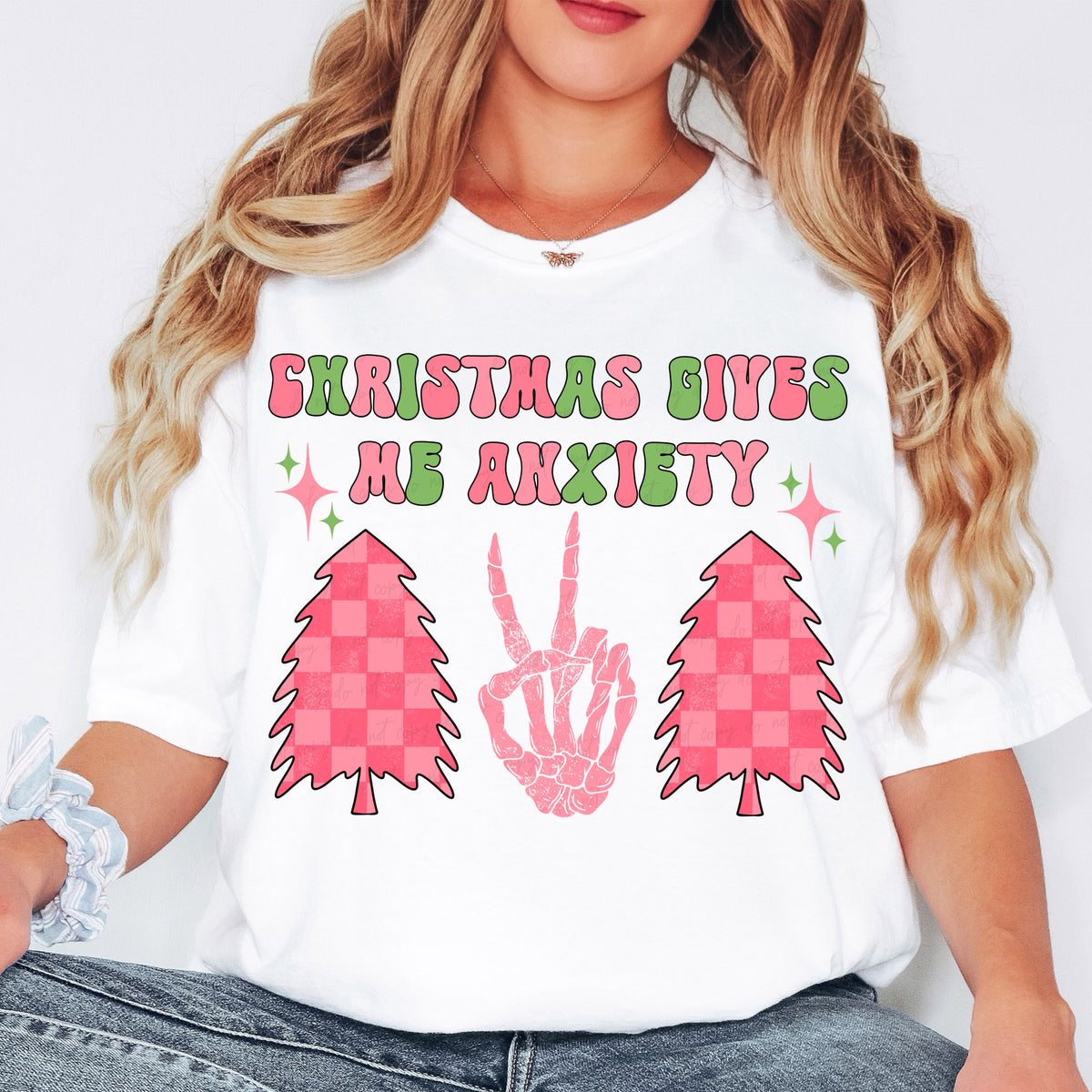 Christmas gives me anxiety 34533 DTF transfer