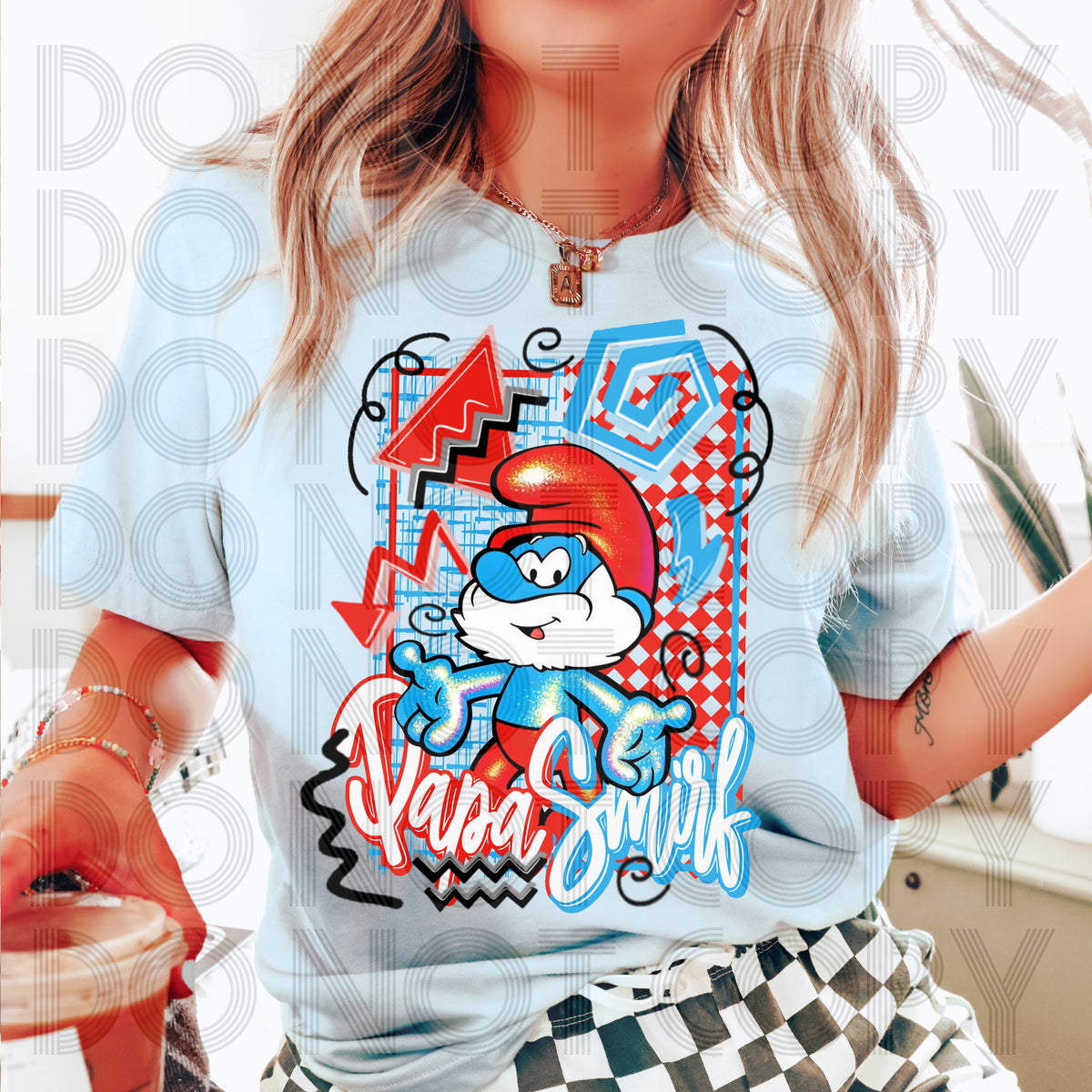 Retro papa blue guy (Renewed) DTF Transfer