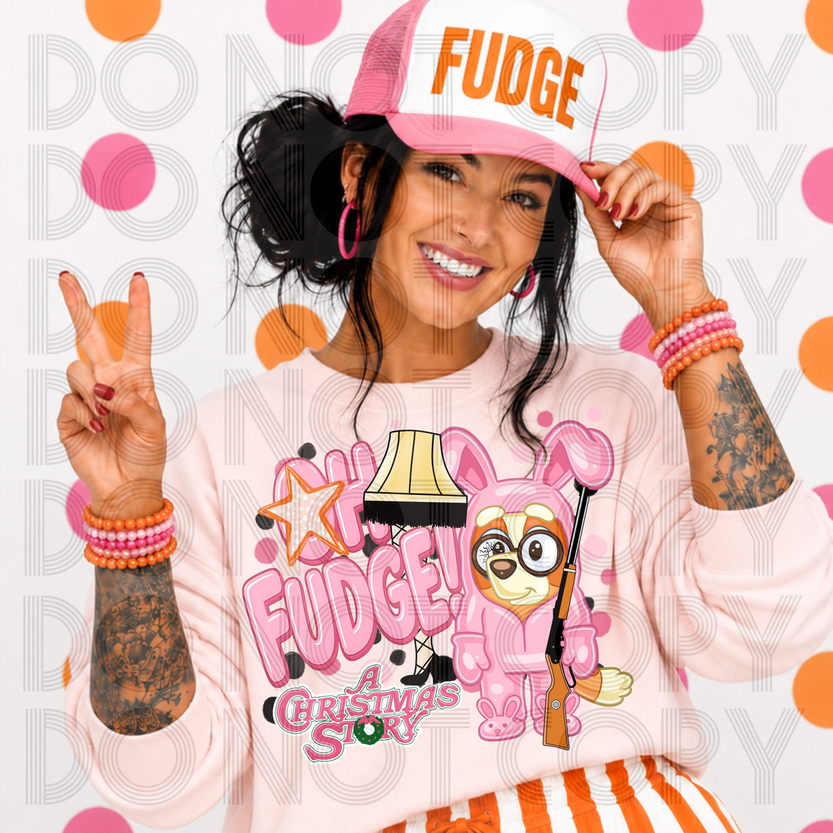 Oh fudge blue dog (Renewed) DTF Transfer