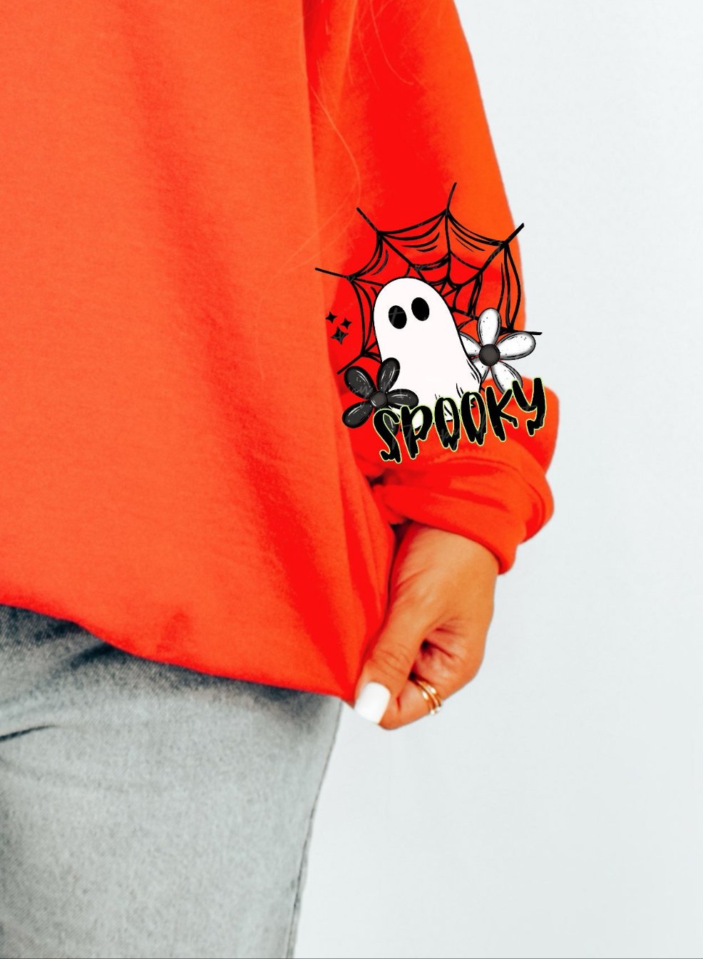 Spooky ghost with web (VIRGO) 34604 DTF transfer