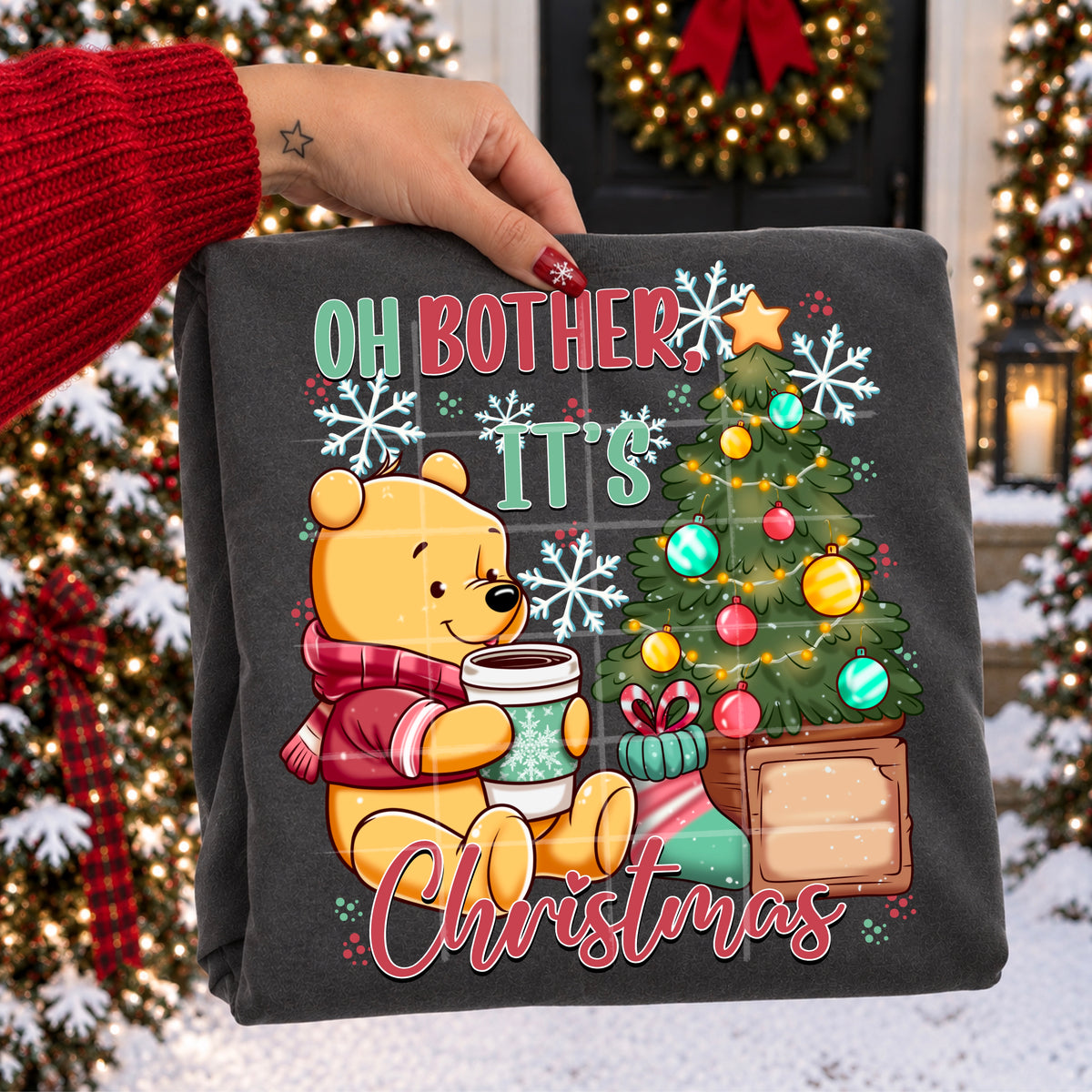 Oh' bother, It's Christmas-yellow bear (SG) DTF Transfer