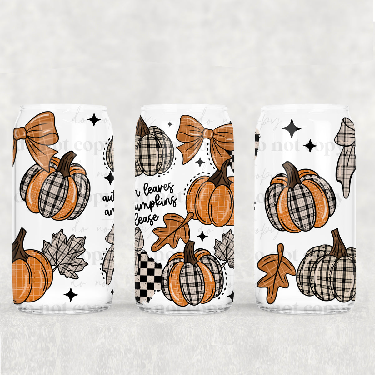 9053 autumn leaves and pumpkins please (CSC) UV DTF WRAP