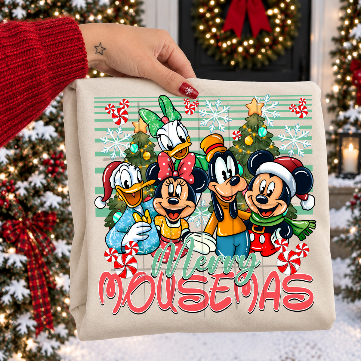 Merry Mousemas-Mouse and friends  (SG) DTF Transfer