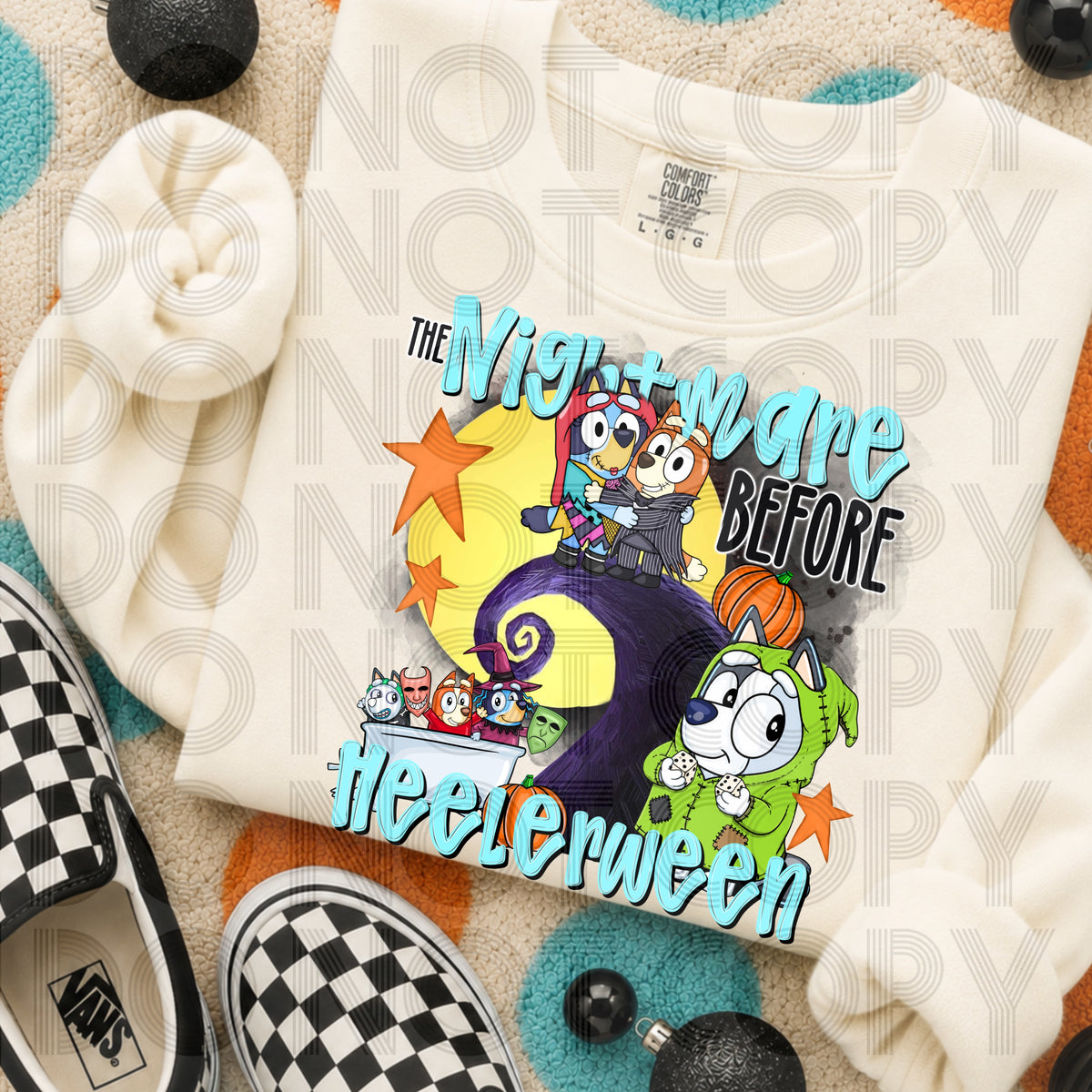The nightmare before heelerween blue dog (Renewed) DTF Transfer