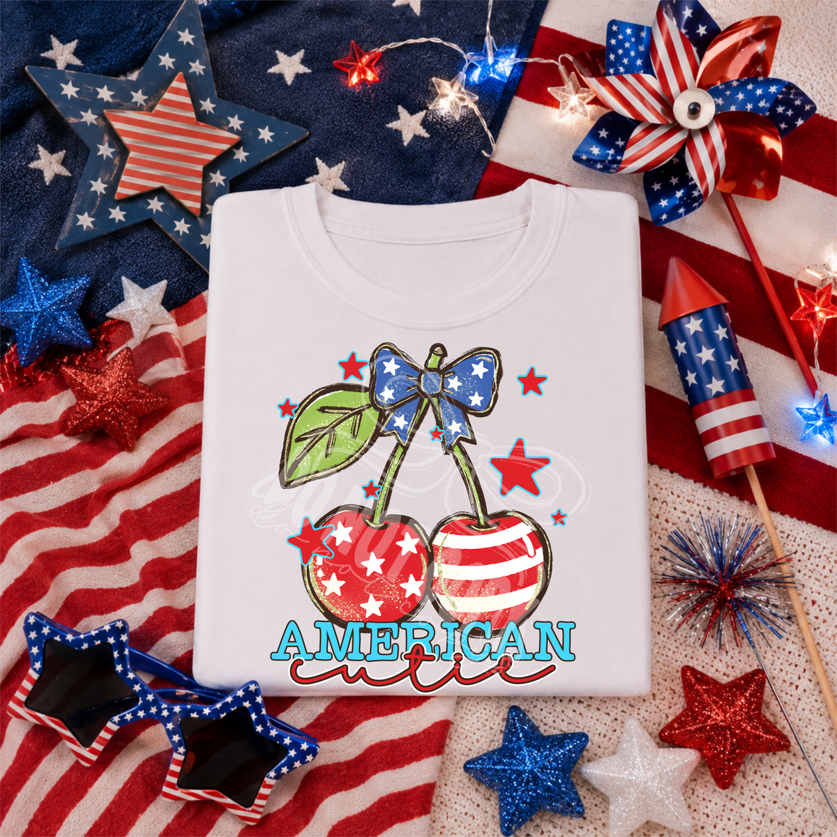 American cutie cherries (Renewed) DTF Transfer