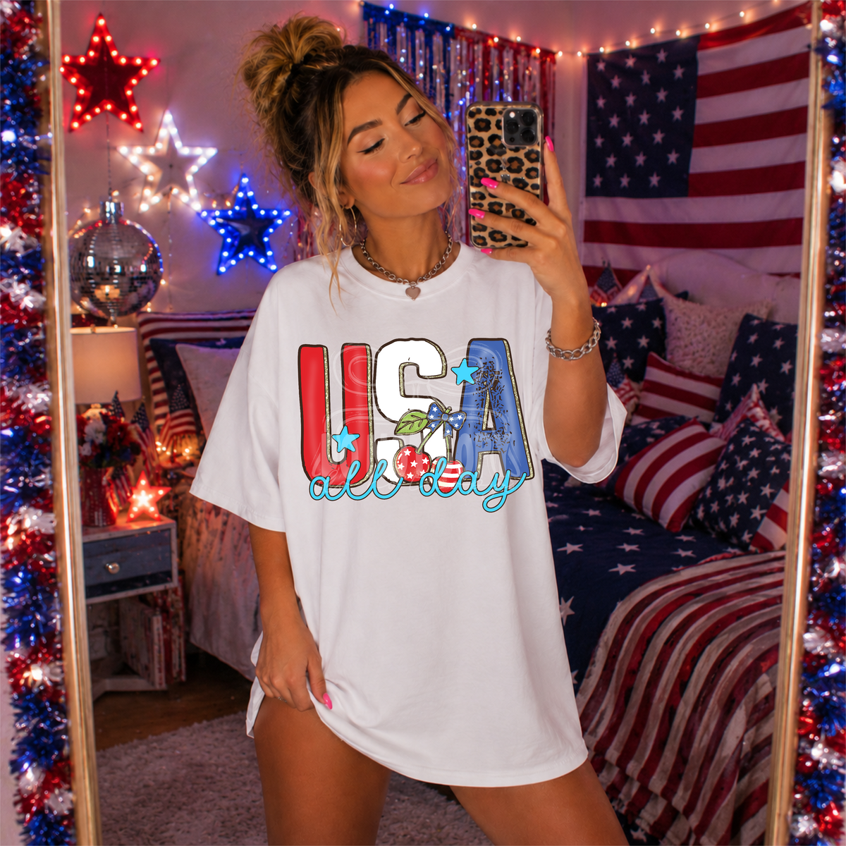 USA all day cherries (Renewed) DTF Transfer