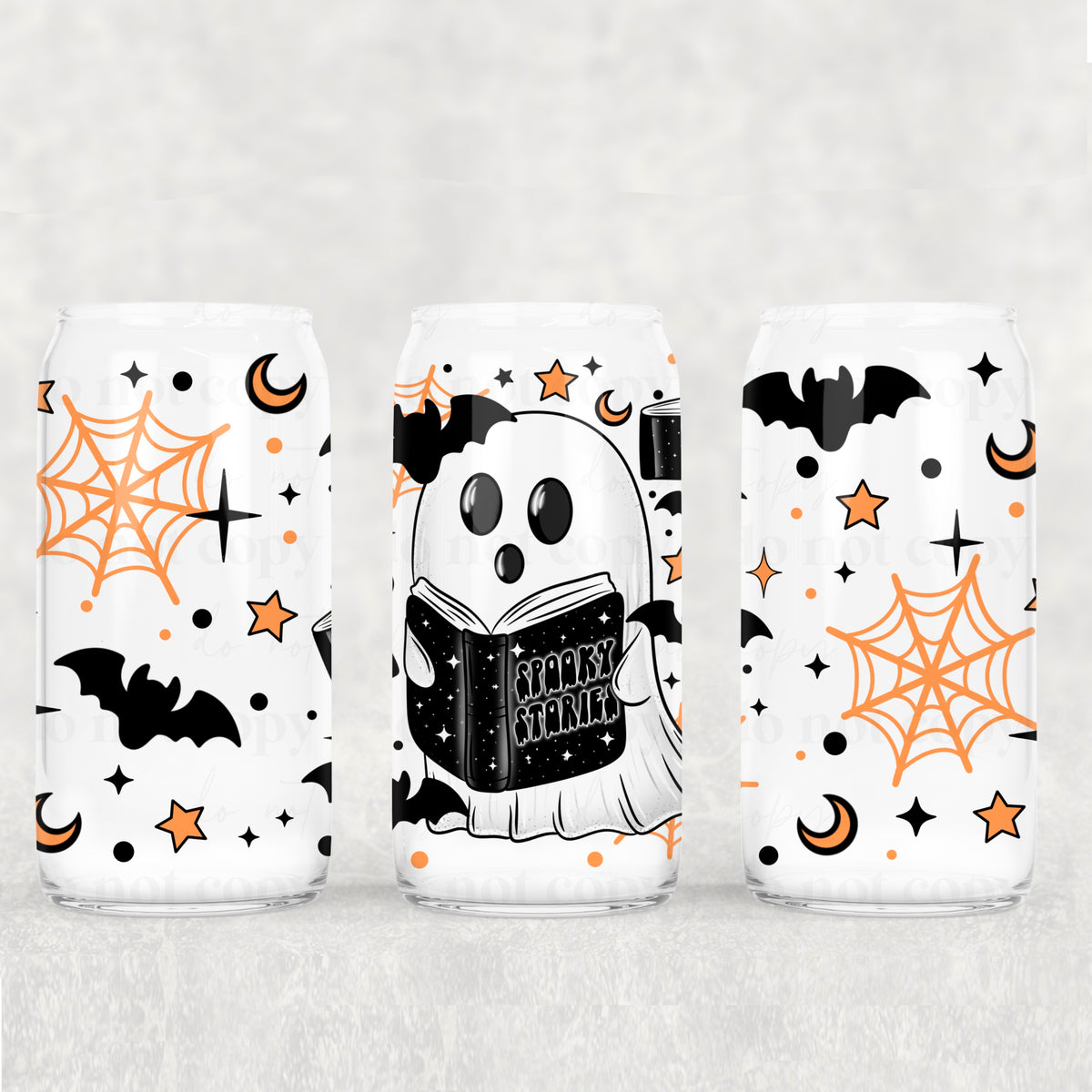 9174 ghost reading book (CSC) UV DTF WRAP