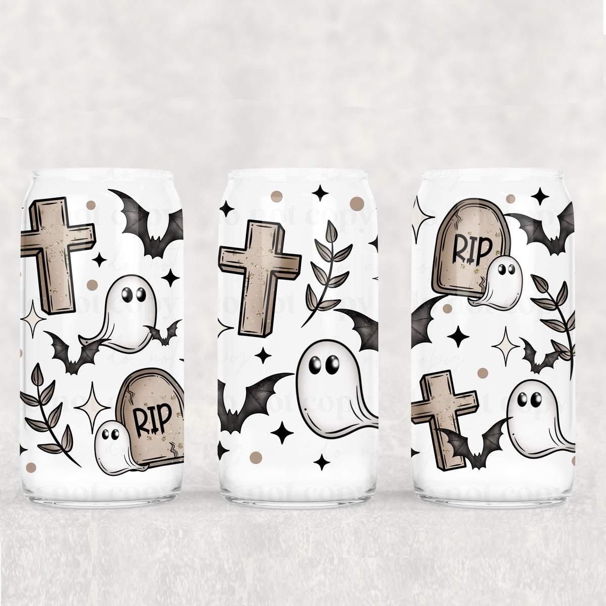9186 coffin cross ghost (CSC) UV DTF WRAP