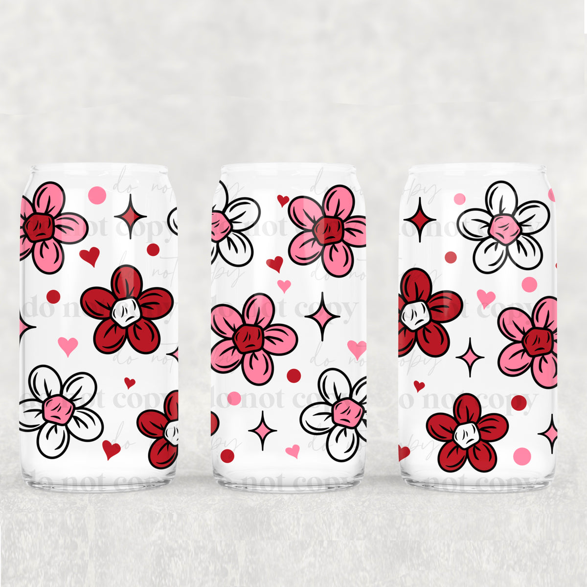 9207 valentines flowers collage (CSC) UV DTF WRAP