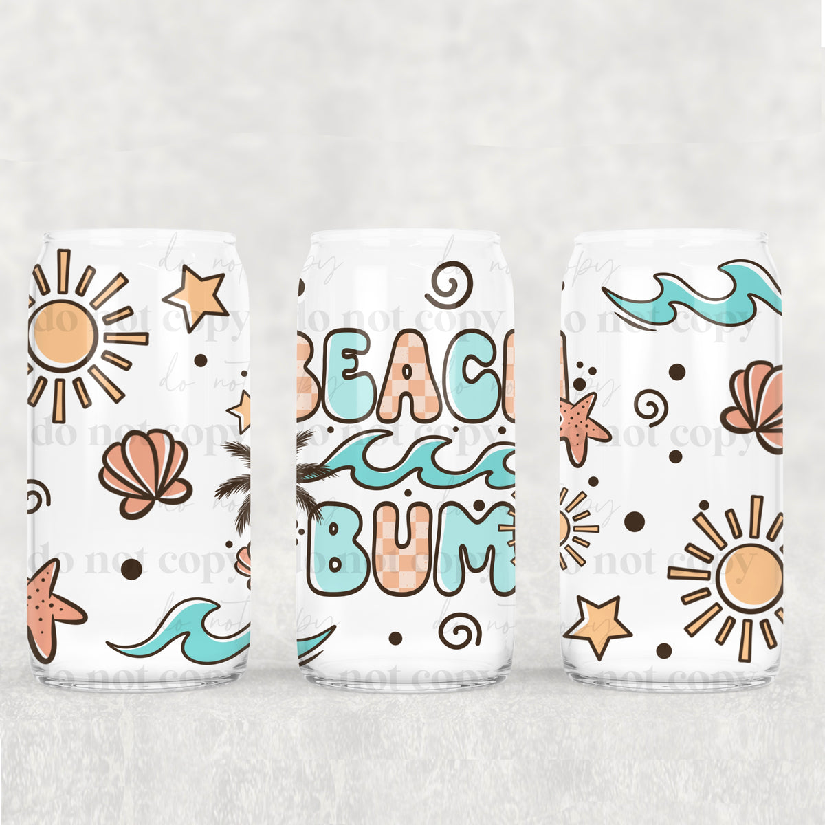 9262 beach bum stacked (CSC) UV DTF WRAP