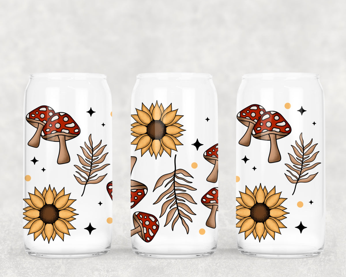 9277 mushrooms leaves and flower (CSC) UV DTF WRAP