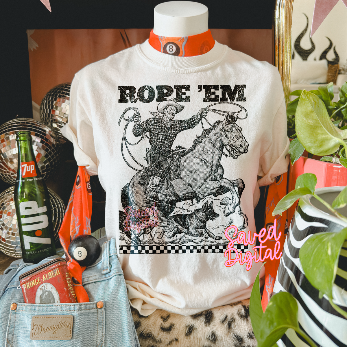 Rope 'em cowboy (Saved) DTF Transfer