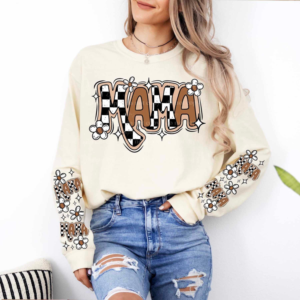 Mama checkered (CSC) 72309 DTF Transfer