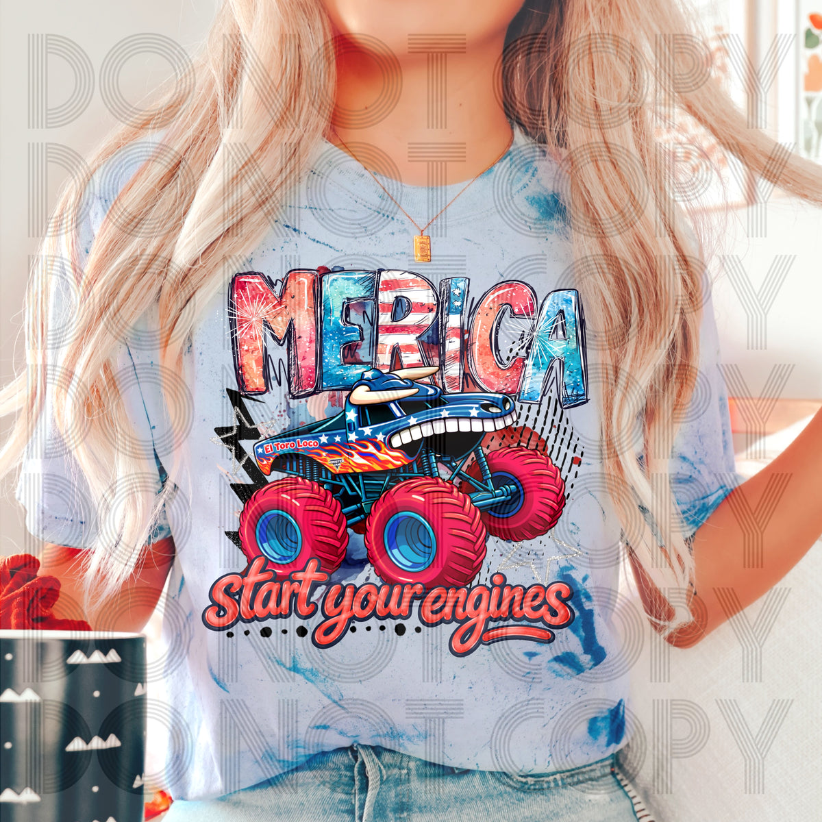 Merica start your engines truck 2 (Renewed) DTF Transfer
